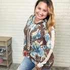 "Micha" Floral Hoodie with Lace Detail-Lola Monroe Boutique