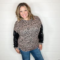 "Mister" Sequined Long Sleeve Animal Print-Lola Monroe Boutique