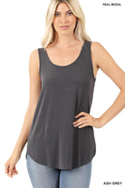 Modal Scoop Neck Relaxed Fit Tank (Multiple Colors)-Lola Monroe Boutique