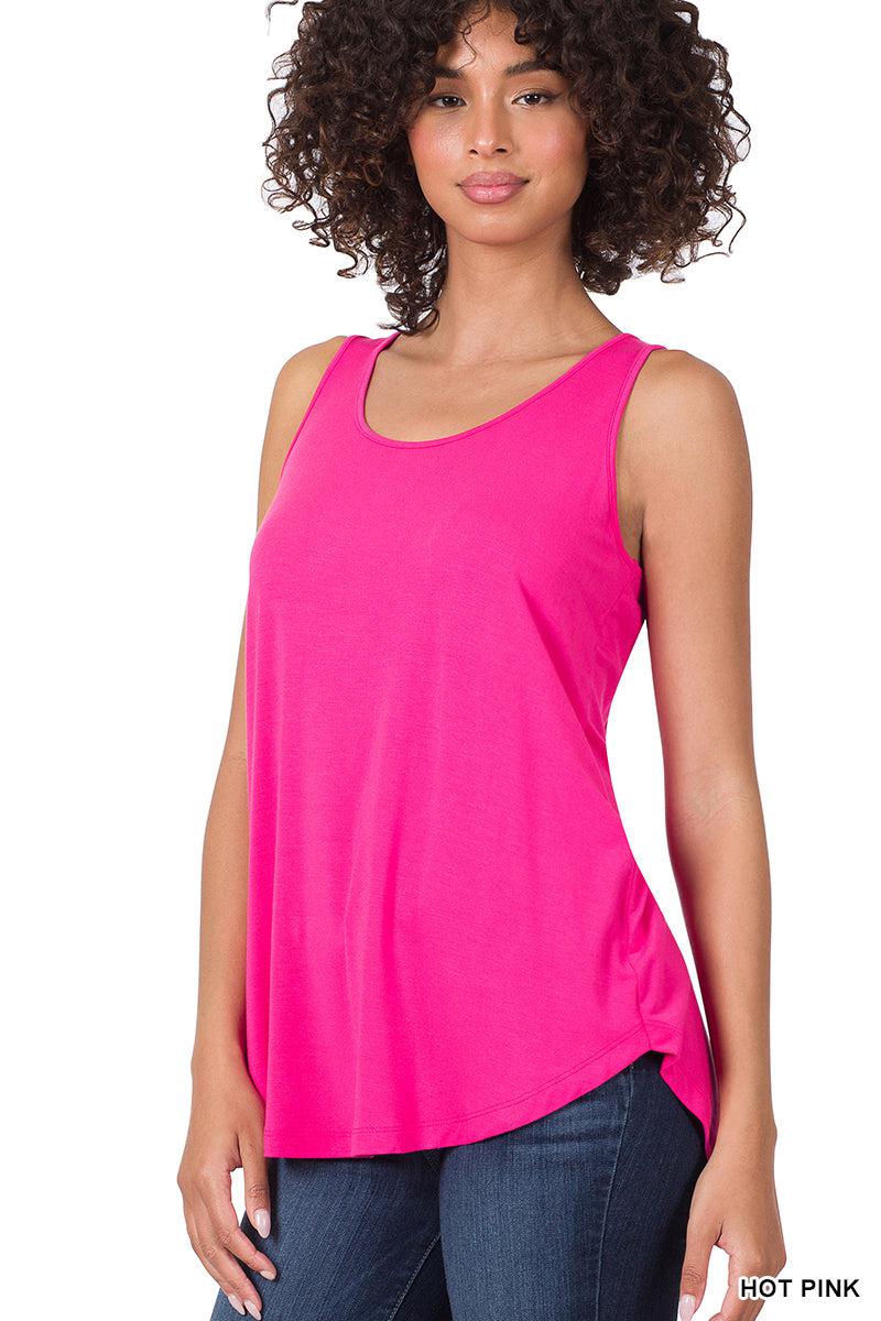 Modal Scoop Neck Relaxed Fit Tank (Multiple Colors)-Lola Monroe Boutique