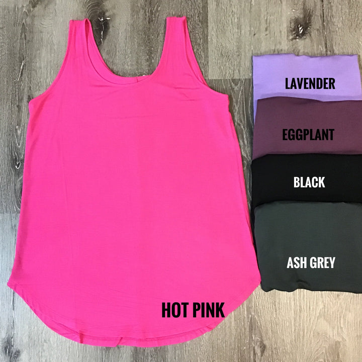 Modal Scoop Neck Relaxed Fit Tank (Multiple Colors)