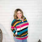 "Monique" Stripe Lightweight Hoodie-Lola Monroe Boutique