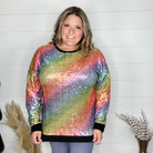 "Moonglow" Rainbow Sequin Crew Neck-Lola Monroe Boutique