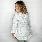 "Morningside" Floral 3/4 Sleeve Peasant Style Tops-Lola Monroe Boutique