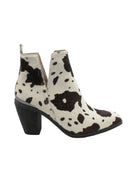 "Mumba" Genuine Hair Cow Print Bootie-Lola Monroe Boutique