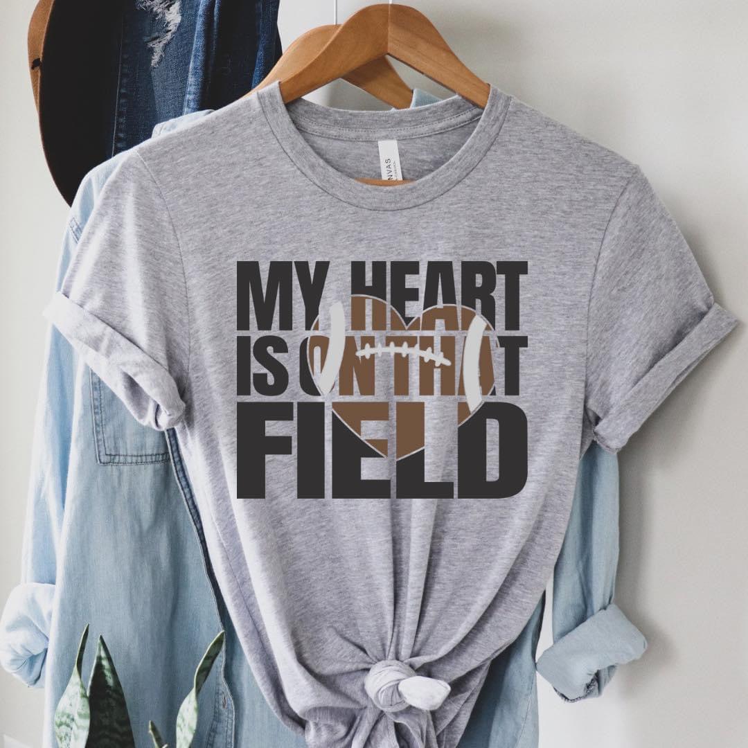 My heart is on the field football-Lola Monroe Boutique