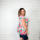 "My Undoing" Floral Ruffle Cap Sleeve-Lola Monroe Boutique