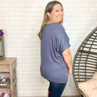 "Nina" Oversized Dolman (Denim)-Lola Monroe Boutique