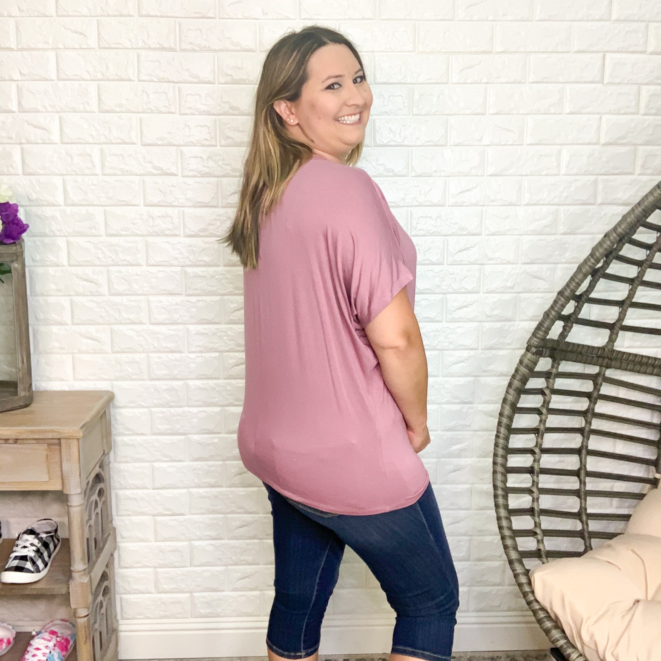 "Nina" Oversized Dolman (Mauve)-Lola Monroe Boutique