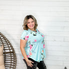 "Ollie" Floral V Neck-Lola Monroe Boutique