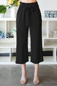 "Sassy" Paperbag Waistband Culottes with Pockets