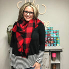 Oversized Buffalo Plaid Square Scarf-Lola Monroe Boutique