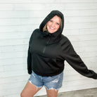 Oversized Scuba Hoodie Black-Lola Monroe Boutique