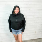 Oversized Scuba Hoodie Black-Lola Monroe Boutique