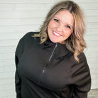 Oversized Scuba Hoodie Black-Lola Monroe Boutique