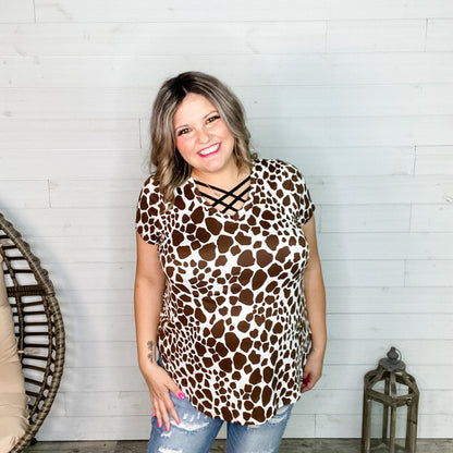 "Paige" Animal Print V Neck