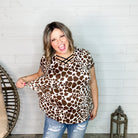 "Paige" Animal Print V Neck-Lola Monroe Boutique