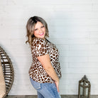 "Paige" Animal Print V Neck-Lola Monroe Boutique