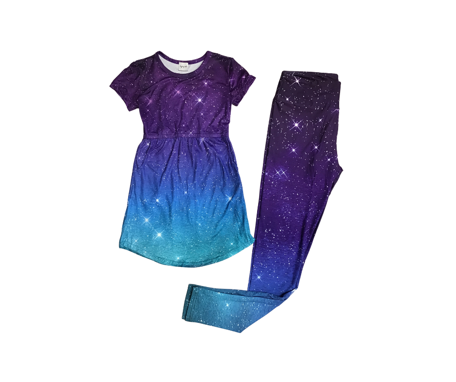 Peyton Tunic Dress with Pockets (Galaxy)-Lola Monroe Boutique