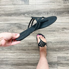 Designer Inspired Sandal (Black)-Lola Monroe Boutique