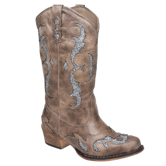 "Kaylee 2.0" Western Style Boot (Taupe)-Lola Monroe Boutique