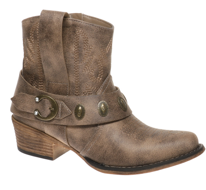 Pierre Dumas "Kaylee" Western Style Bootie (Taupe)