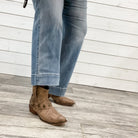 "Kaylee" Western Style Bootie (Taupe)-Lola Monroe Boutique