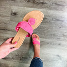 "Rosetta" Sandal (Hot Pink)-Lola Monroe Boutique