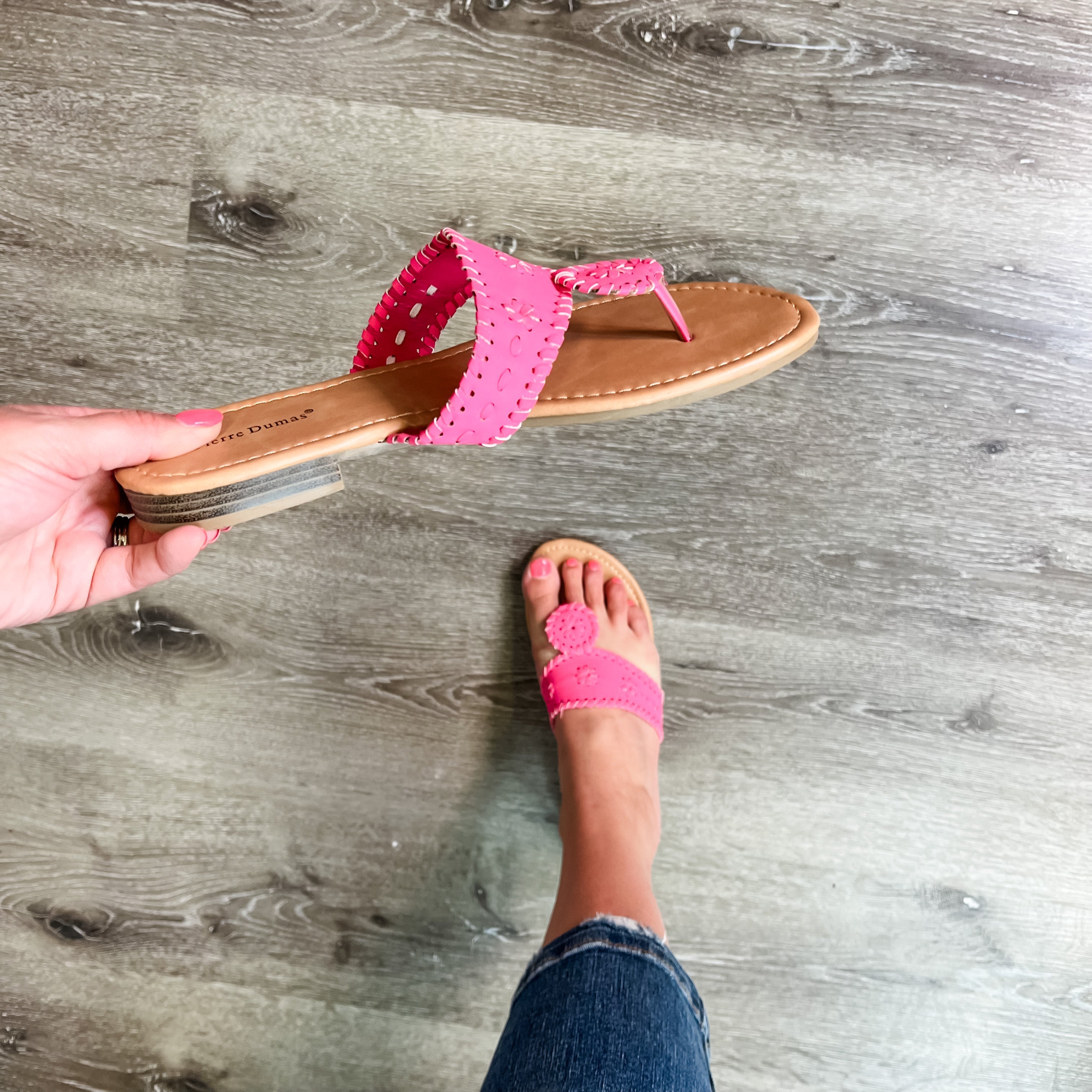 "Rosetta" Sandal (Hot Pink)-Lola Monroe Boutique