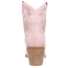 "Wilder" Faux Suede Cowboy Bootie (Pink)-Lola Monroe Boutique