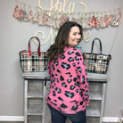 "Pink Panther" Boat Neck Dolman Sleeve Top-Lola Monroe Boutique