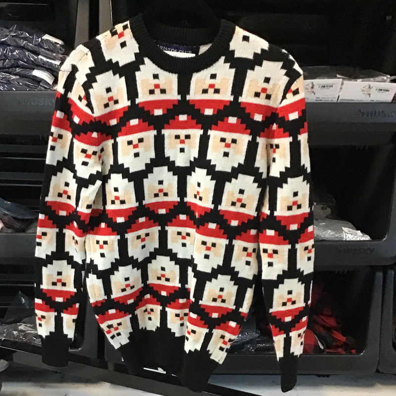 Pixelated Santa Kids Ugly Christmas Sweater-Lola Monroe Boutique