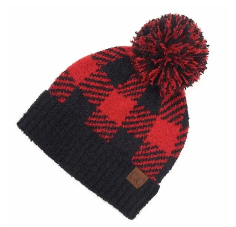 Plaid CC Beanies-Lola Monroe Boutique