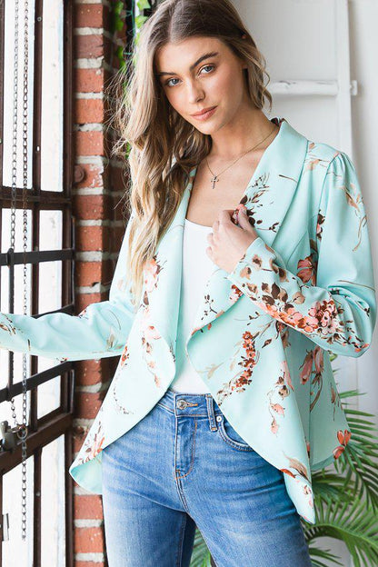 "Point Taken" Floral Blazer