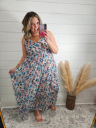 "Prairie" Floral Chiffon Tiered Maxi Dress-Lola Monroe Boutique