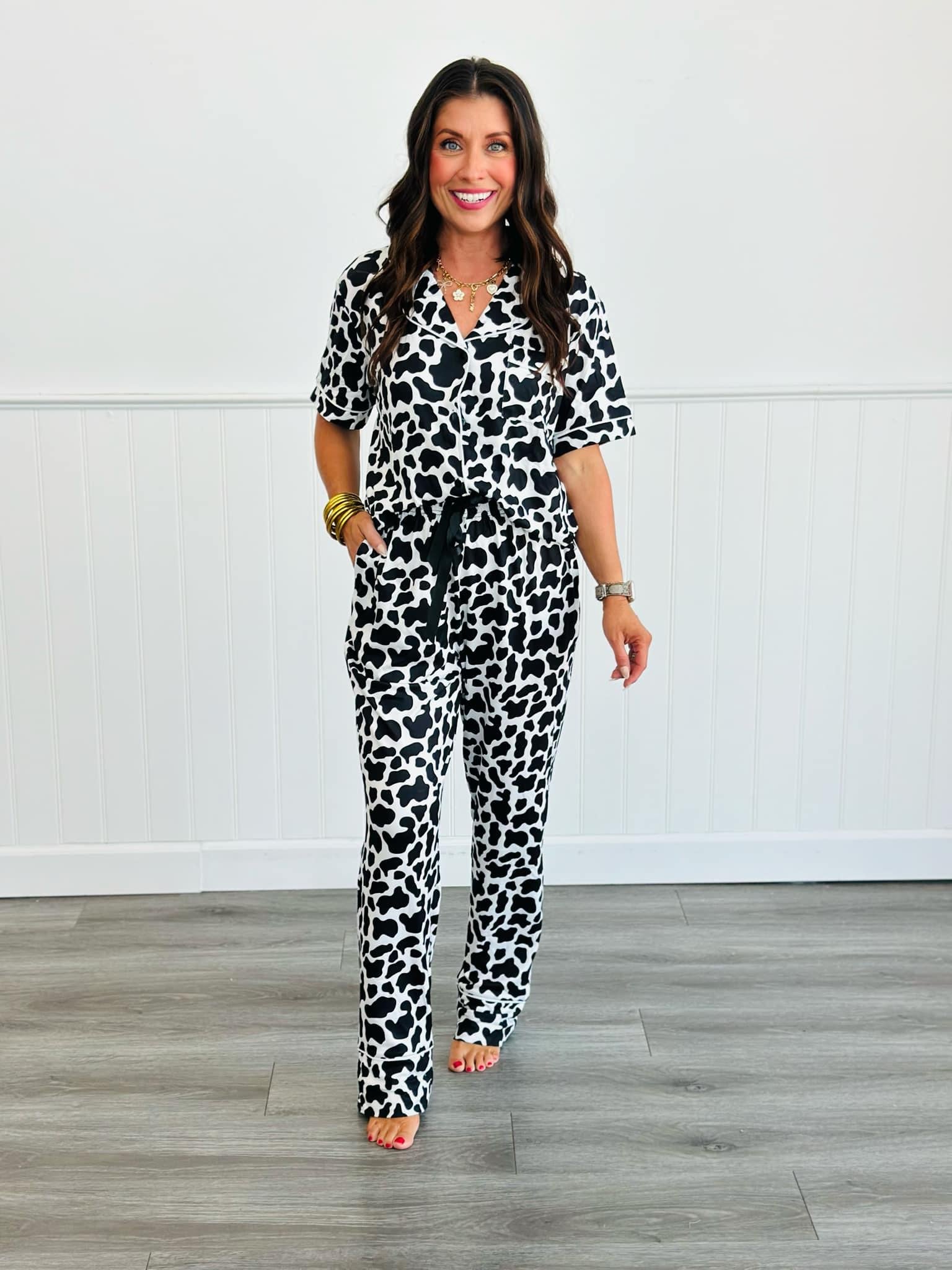 Pre Order Short Sleeve Button Down Pant PJ Sets (Multiple Options)-Lola Monroe Boutique