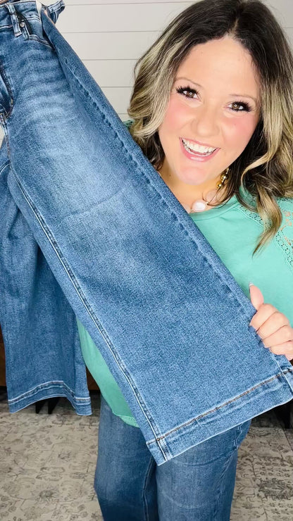 Judy Blue "Perfect Day" Wide Leg Crop
