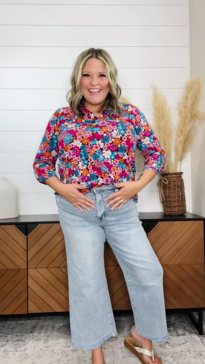 Mica Denim "Precious" Ankle Wide Leg Jeans