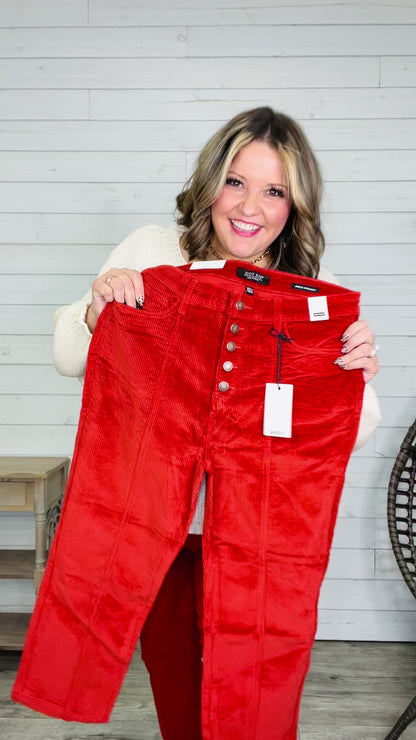 Judy Blue "Fez" Corduroy Straight Leg Pants