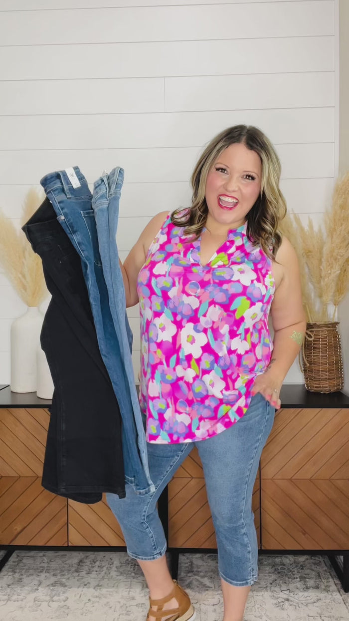 "The Ashley" Capri by YMI (Mineral Wash Black)