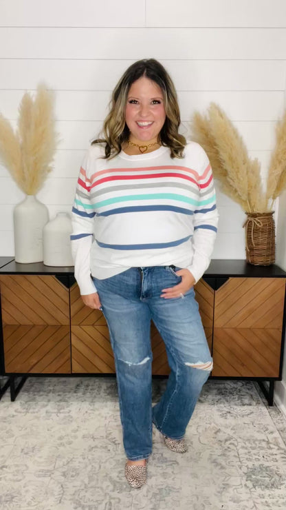 Judy Blue "Breakfast Club" Tummy Control Distressed Straight Leg Jeans