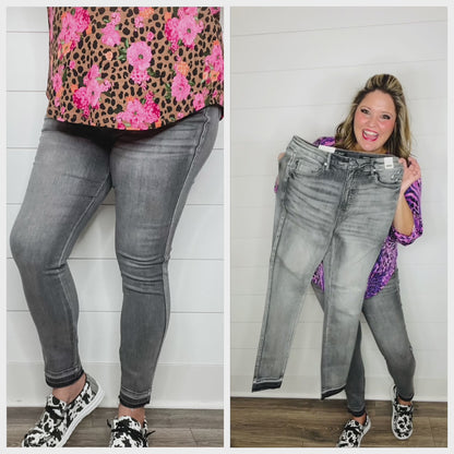 Judy Blue "THE BEST EVER" Grey Tummy Control Jeans