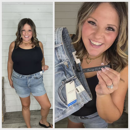 Judy Blue "Stone Cold" Cooling Tummy Control Shorts