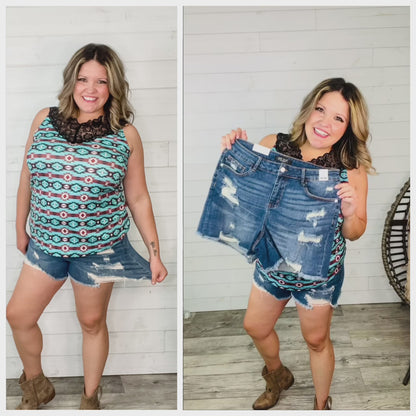 Judy Blue "Shorty Was Here" Mega Destroyed Shorts