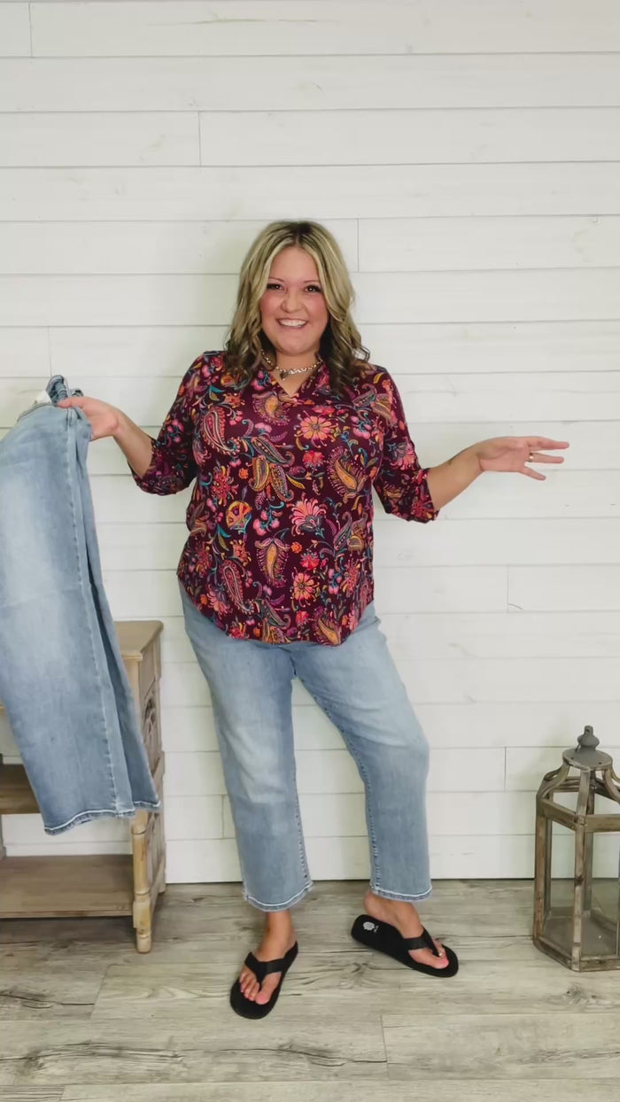 Judy Blue "Lovely" Ankle Straight Leg Jeans