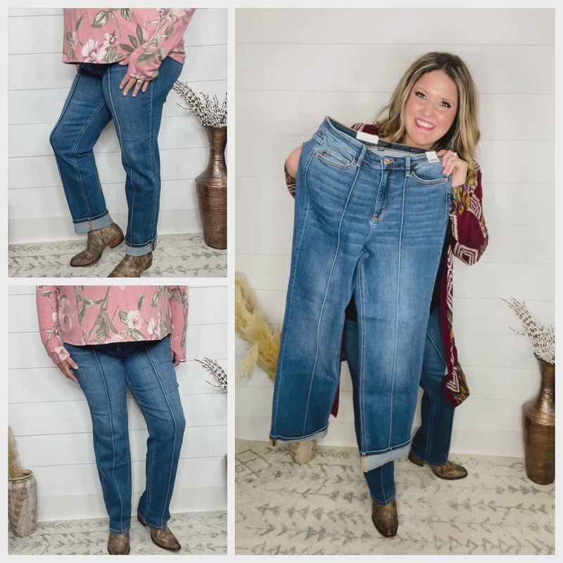 Judy Blue "Seam you later" Straight Leg Jeans