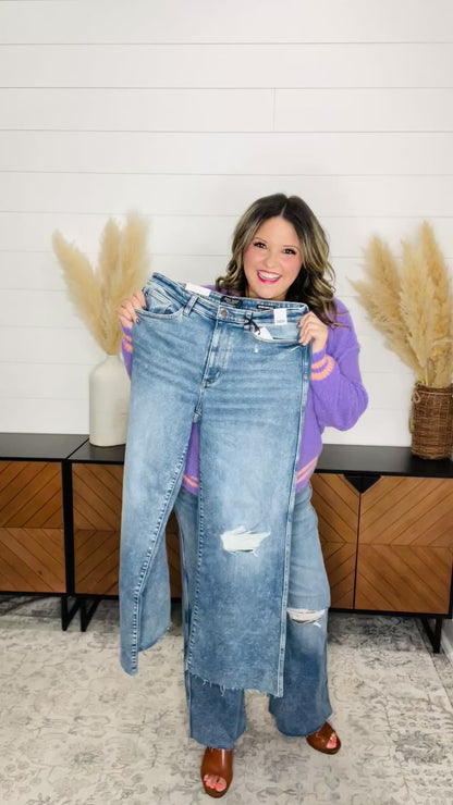 Judy Blue "Futurama" Vintage Wash Wide Leg