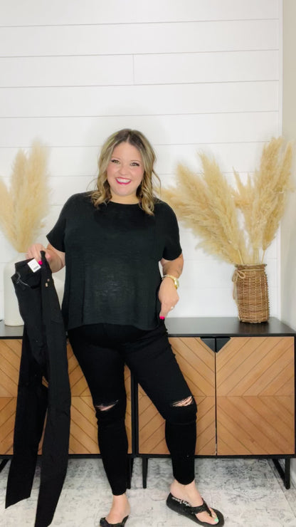 Judy Blue "Truth or Dare" Black Skinny Jeans