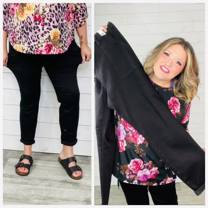 Judy Blue "Dark Side of the Moon" Black Jogger
