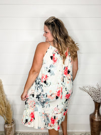 "Priority" Floral Halter Dress-Lola Monroe Boutique